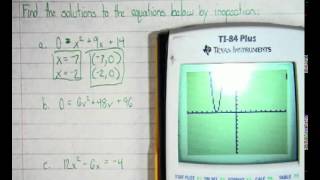 Solving a Quadratic by Inspection Example Video