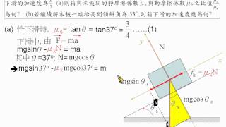 [物理教學影片]範例:粗糙斜面