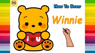 How to draw Winnie the Pooh easy step by step | No.9 ARTS