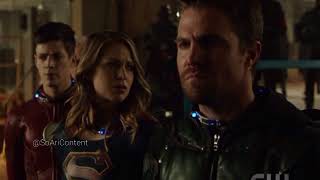 Arrow 6×08 OverGirl needs a cure|Barry, Sara, Oliver, Kara, Alex and Firestorm on Earth X|