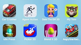 Car Crusher, Agent Action, Date the Girl 3D, My Tom, Idle Press, Picker 3D, Blend it 3D, Angry Gran