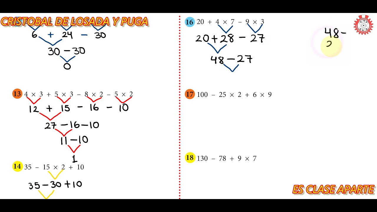 3ero.Aritmetica:Operaciones Combinadas-Problemas 11/08/21 - YouTube