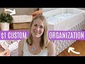 DOLLAR TREE DIY 💚 $1 Custom Organization Boxes (NO SEW!) DOLLAR TREE DIY 💚 $1 Custom Organization Boxes (NO SEW!)