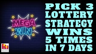 Pick 3 Lottery Strategy Wins 5 Time In 7 Days