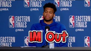 Giannis Antetokounmpo walks out of press conference after Game 6 loss REACTION