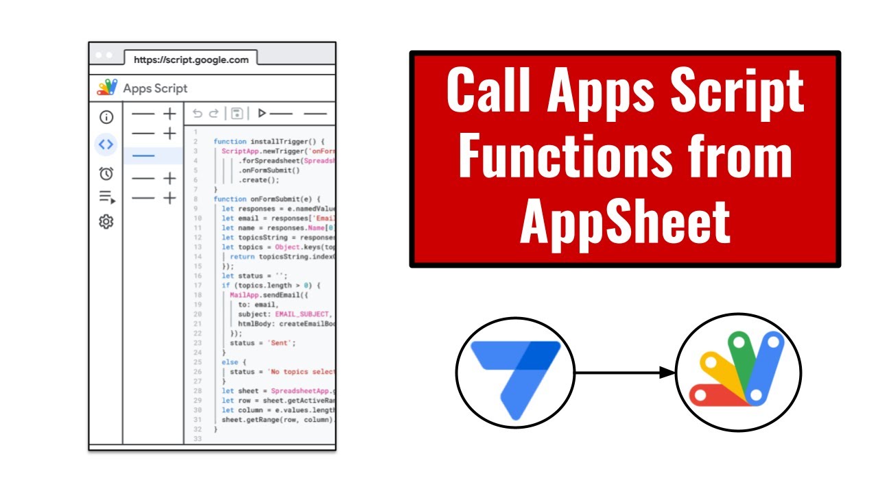 Check It Out! New Apps Script Functionality In AppSheet - YouTube