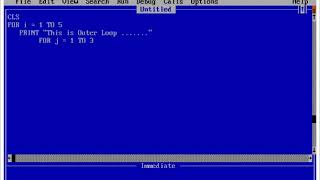 15 Tutorial on Nested FOR LOOP in QBASIC