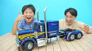 예준이와 아빠의  트럭 자동차 만들기 조립놀이 게임 플레이 Assembly Truck Car Game Play