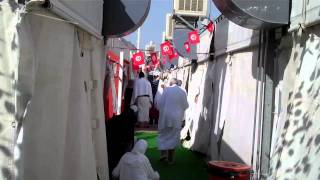 A walk through Mina tent City during Hajj HD