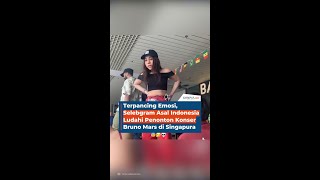 Terpancing Emosi, Selebgram Asal Indonesia Ludahi Penonton Konser Bruno Mars di Singapura