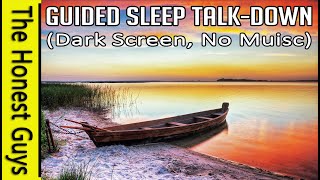 The Lake Island Cabin. Guided Sleep Story (Dark Screen. No Music)