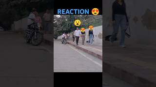 CUTE REACTION RECORD ON YULU BIKE 😍 #shorts #viralshorts #motovlog #motovlogging