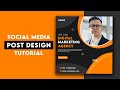 How to Design Agency Social Media Banner | Adobe Photoshop Tutorial