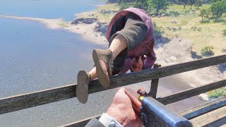 💥[4K] Slow Motion Shooting Funny/Brutal Moments #2 - Red Dead Redemption 2