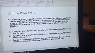 StatDisk Assignment 3 addendum