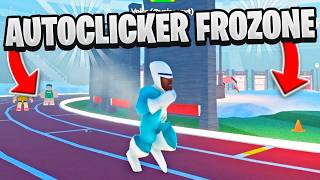 I USED AN AUTOCLICKER AS FROZONE IN ROBLOX TRACK AND FIELD