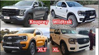 ការប្រៀបធៀបភិកអាប់ Pickups GTV Kouprey | Ford Wildtrak, XLT, XL models