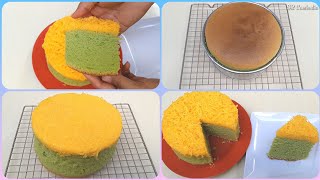 នំពងទាស្លឹកតើយសរសៃមាស | Pandan Cake Egg Thread - เค้กใบเตยฝอยทอง