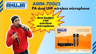 Ahuja AWM-700U2 | Dual PA UHF wireless microphone| unboxing and review