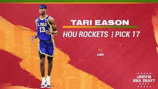 Tari Eason REACTION, Selected #17 by the Houston Rockets in 2022 NBA Draft after taking Jabari Smith