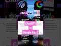 chatgpt vs google bard 🫣👀 ai artificialintelligence chatgpt bard google shorts googlebard