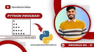 python pattern programs using python in Hindi | pattern 31 | triangle program in python