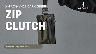 Zip Clutch - Dark Green X-Pac® VX21