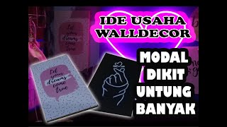 IDE USAHA WALLDECOR +TUTORIAL +TIPS..TONTON SAMPAI HABISSS