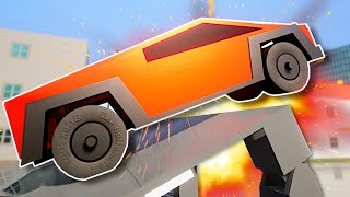TESLA CYBERTRUCK JUMP RACE! - Brick Rigs Multiplayer Gameplay