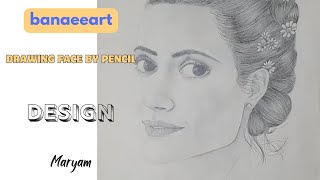 A girl face - Pencil Sketch for beginners || How to draw - step by step || Drawing tutorial