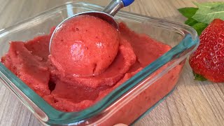 Strawberry Joy - a dessert made from three ingredients in 1 minute cooking time.