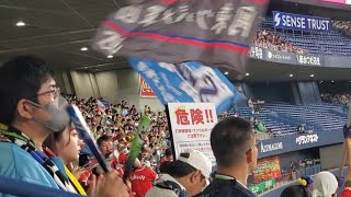 20240616　東京ﾔｸﾙﾄｽﾜﾛｰｽﾞ　2回表　攻撃前の2連@京ｾﾗﾄﾞｰﾑ大阪･ﾚﾌﾄ外野下段 日本生命ｾ･ﾊﾟ交流戦