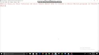 Hello World program using TKinter module in python