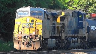 Two GE AC44CW's Chugging on a Mixed Freight Train Q400