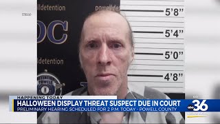 Man in court for threatening Halloween display