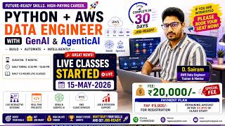 🔥 Python + AWS Data Engineer LIVE Classes Started 🚀 | GenAI + Agentic AI Training in Telugu