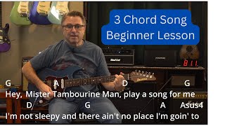 Mr.  Tambourine Man Beginner Lesson-The Byrds