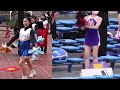 女子大生　チアリーダー 狙い撃ち　振付の見比べ　何方が好きですか　 チアダンスcheerdance