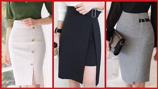 Office Wear Midi Pencil Skirt Designs For Business Womens