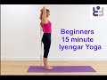 Iyengar Yoga for Beginners. 15 minute class for upper back and shoulders