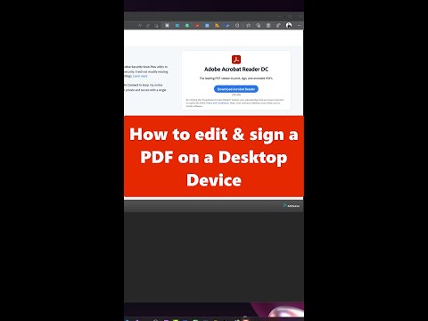 How to edit & sign a PDF on a Desktop Device