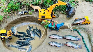 catch fish using mini water pump | fishing exciting | diy tractor ‪@Mini Fish Creator