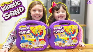 Isla and Olivia Play Review w/ Kinetic Sand Sandwhirlz Playset Great Toy for Christmas 2020 #Ad