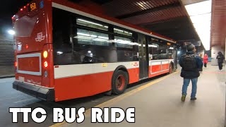 TTC Route 95B Bus Ride From York Mills Station To Ellesmere \u0026 West Service Rd