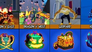 All Transformations in Blox Fruits after Dragon Rework Update