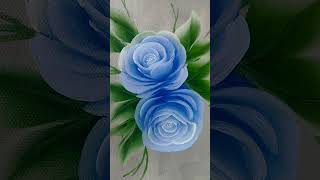 How to Paint a Rose | Blue Flower | Easy painting | Acrylic Colours
