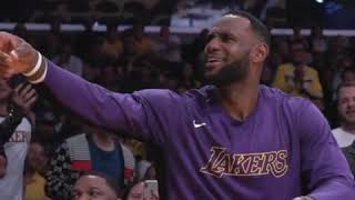 Lebron James hypes the crowd with Taco Tuesday!