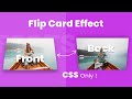 3D Flip Card Effect On Click Using HTML CSS | CSS Flip Card