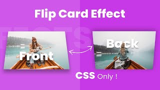 3D Flip Card Effect On Click Using HTML CSS | CSS Flip Card