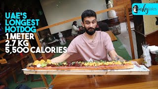 Longest Hot Dog In The UAE Weighing 2.7 Kgs; The Monster Dog! | WTF?! S1 E2 | Curly Tales UAE